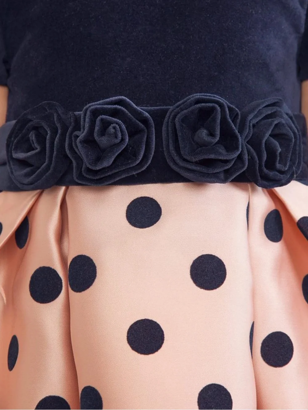 NWT Abel & Lula Velvet and Polka Dot Girls Mikado Dress Size 4 Boutique NWT New